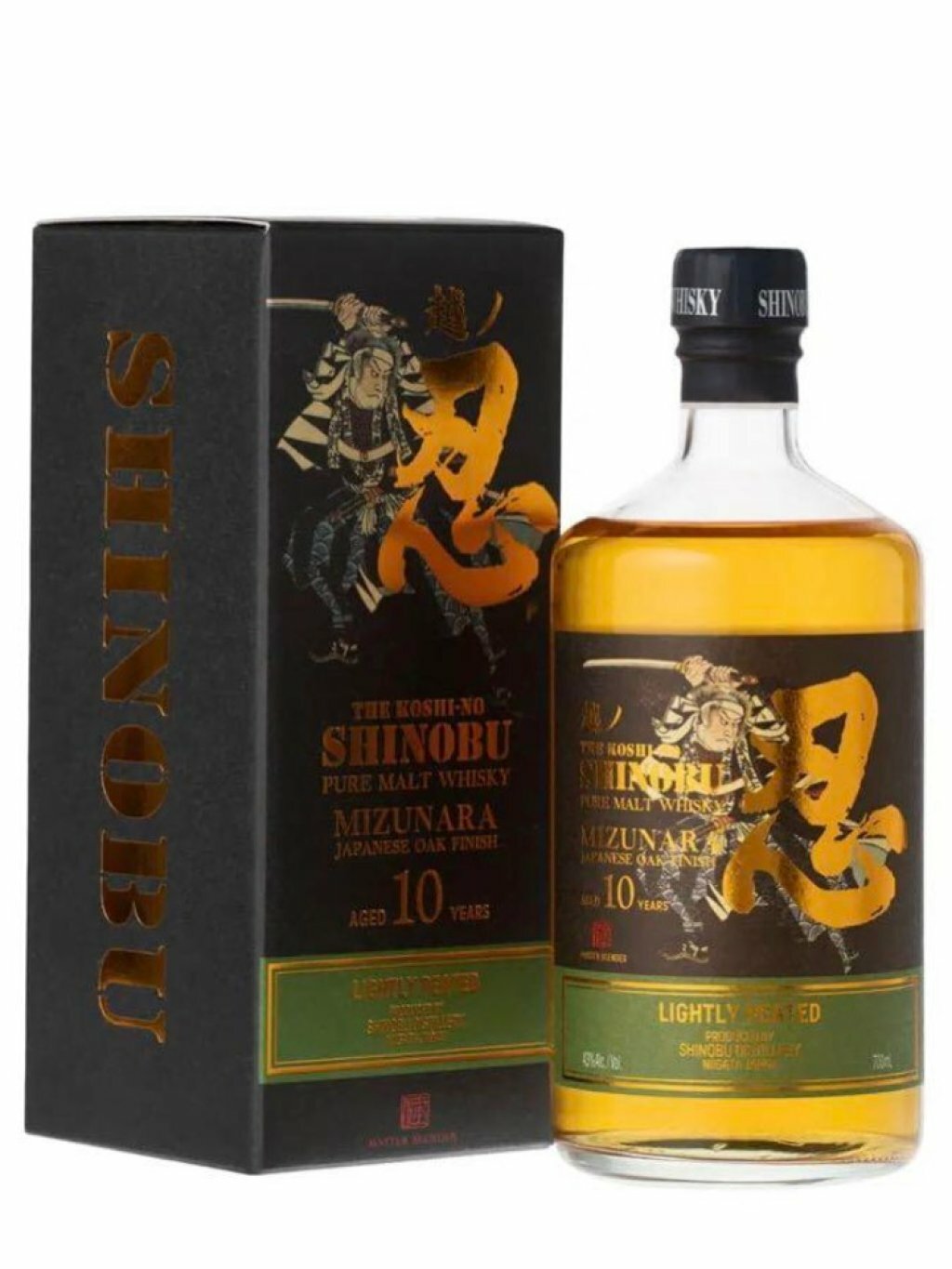 忍10 年Mizunara Japanese Oak Finish 輕微泥煤純麥芽威士忌 (700ml) [禮盒裝]