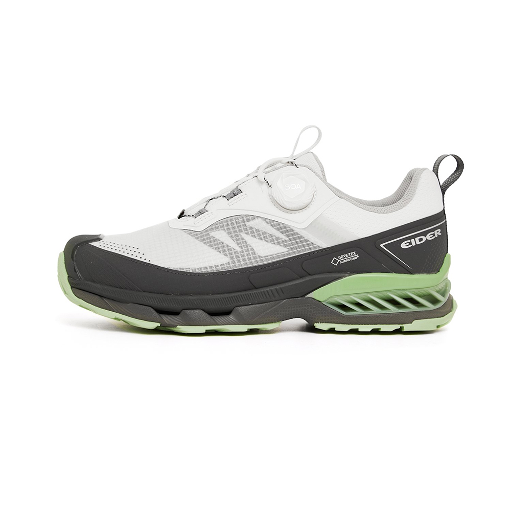 【EIDER】防水Gore-tex透氣免帶式短筒鞋 / 23EDUS23G25-[白綠拼]
