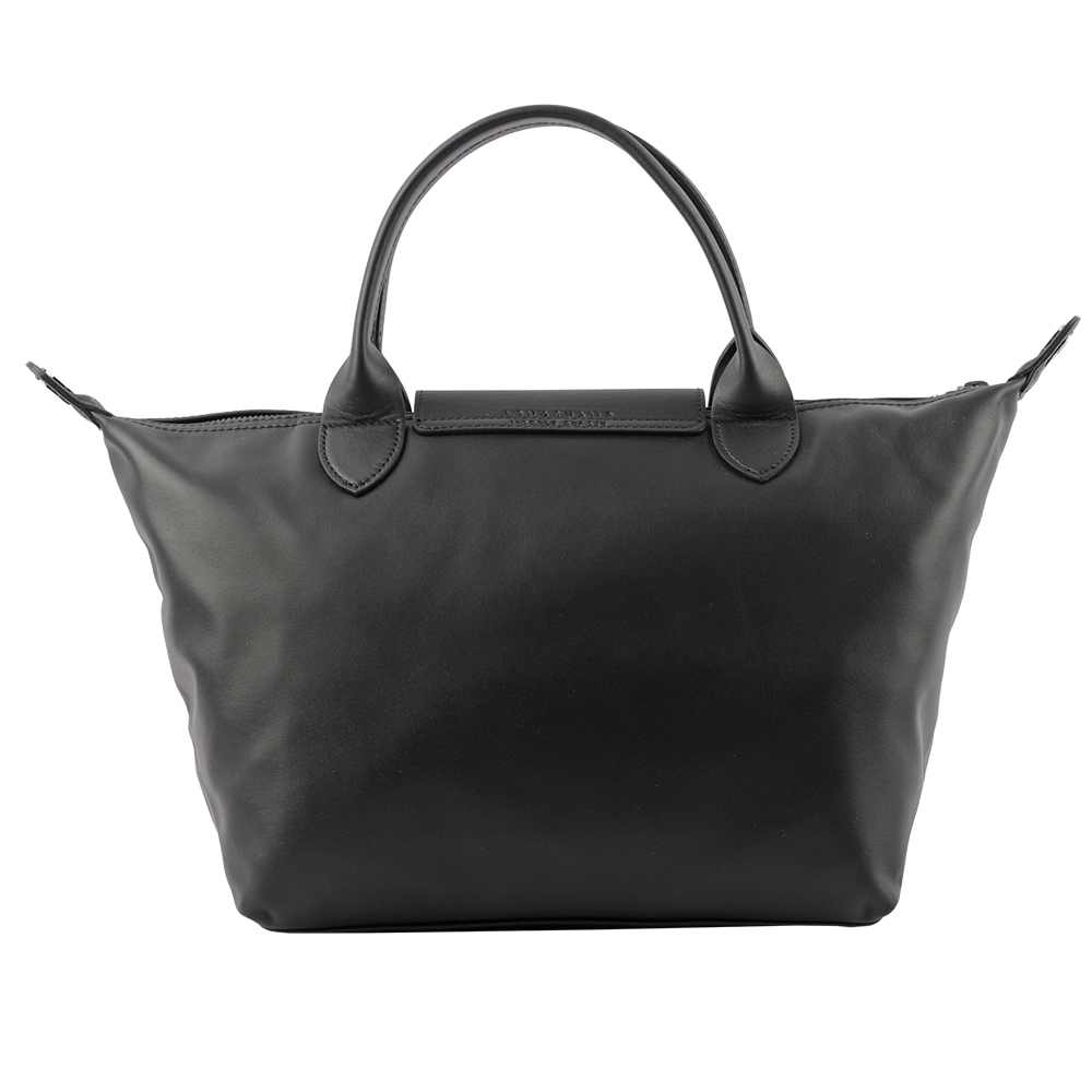 【LONGCHAMP】S號小牛皮Le Pliage Xtra 二用折疊包(黑色)