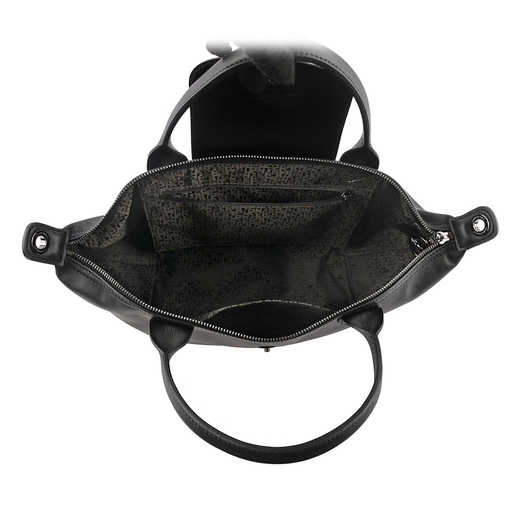 【LONGCHAMP】S號小牛皮Le Pliage Xtra 二用折疊包(黑色)