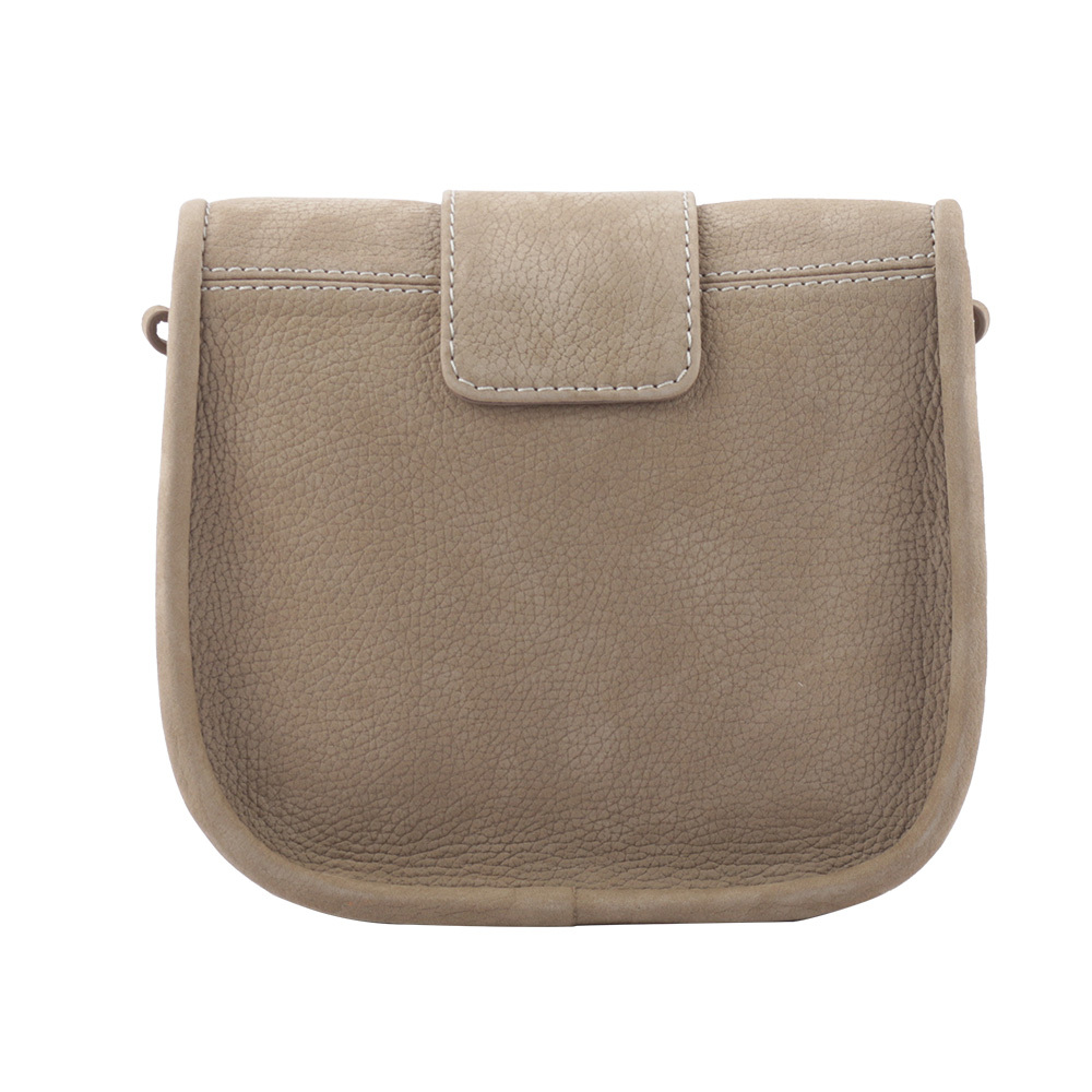 【SEE BY CHLOE】Saddie 絨面牛皮翻蓋斜背包(灰色)