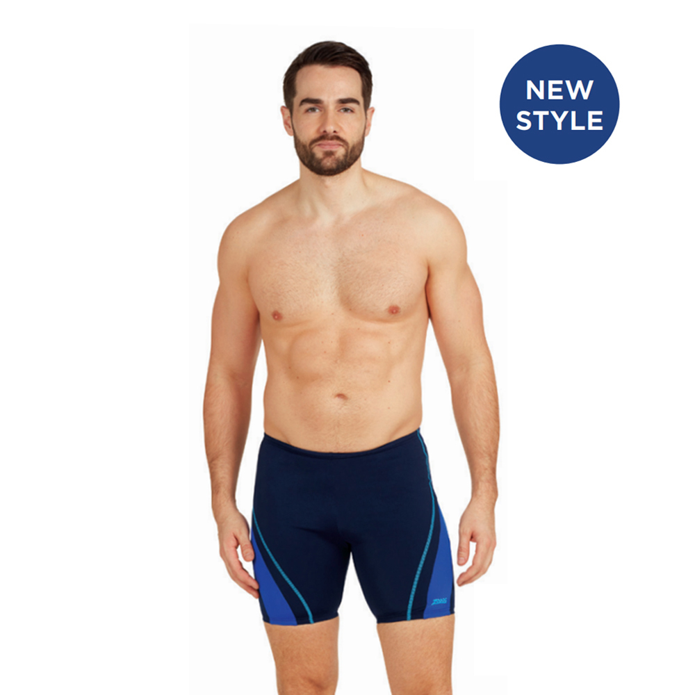 ZOGGS 男性《藍色賽道》 運動五分泳褲
