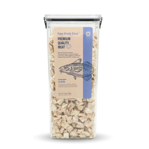 Raw Made Easy 冷凍脫水小方塊 鱈魚 150g StarPetHK