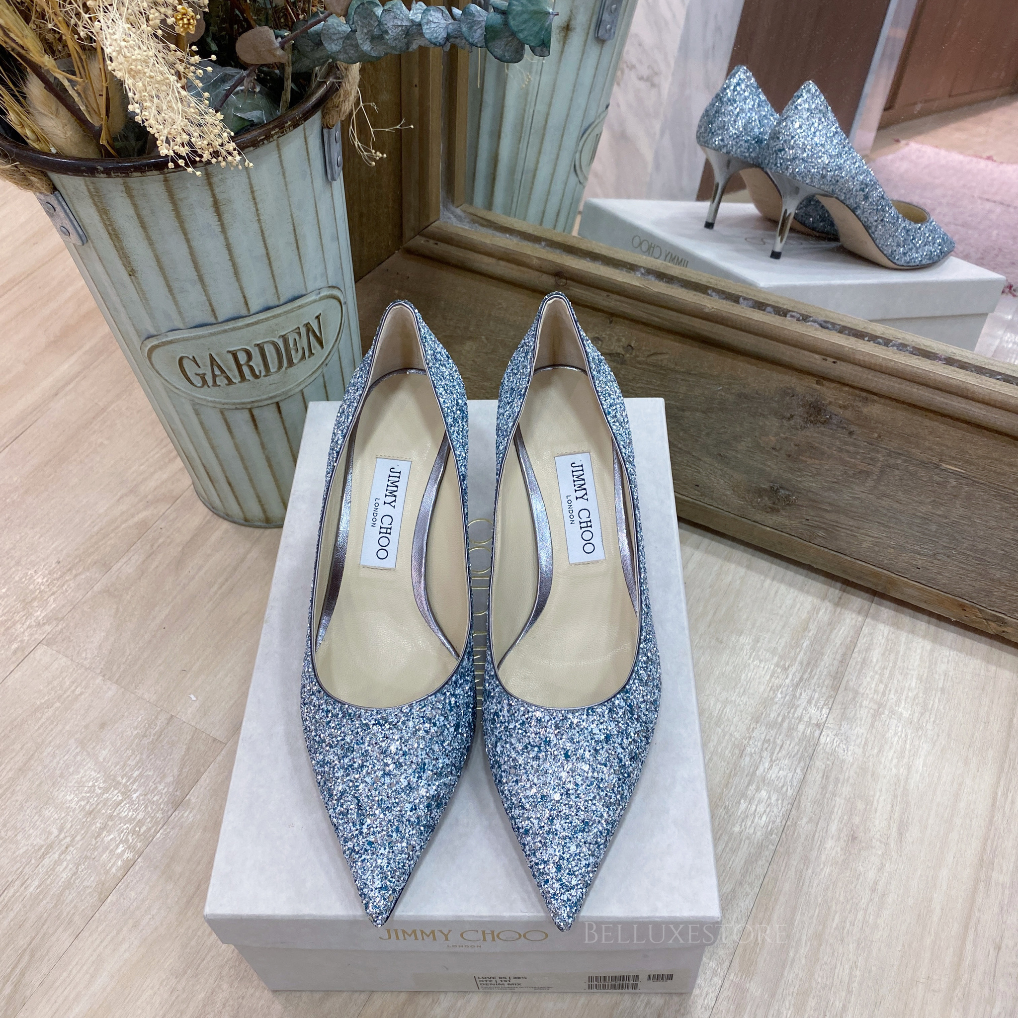 Pre-owned] Jimmy choo heels 38.5 blue