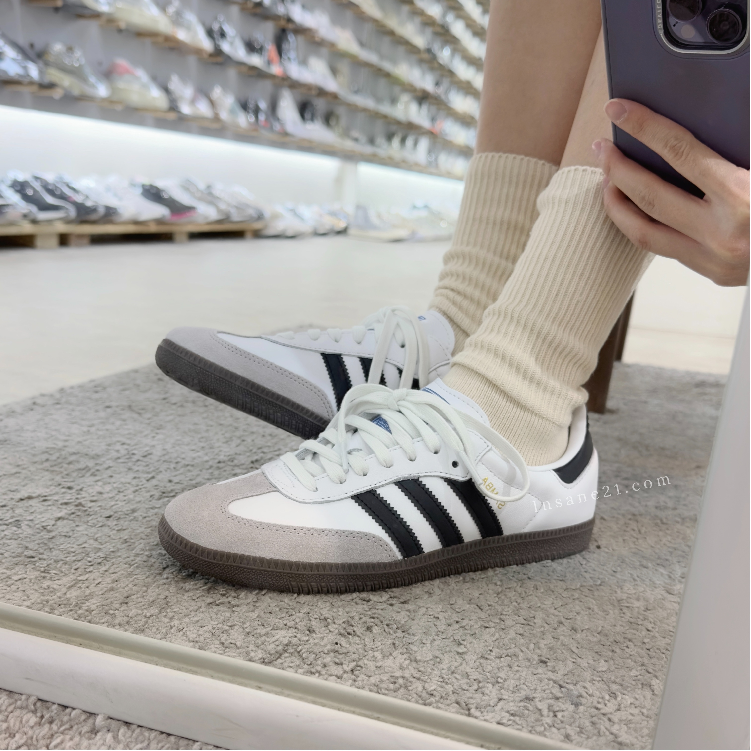 ADIDAS Originals Samba OG 森巴白B75806