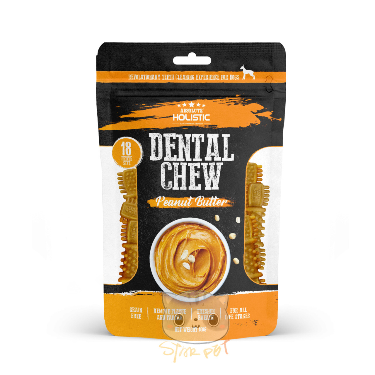 Absolute Holistic Peanut Butter Dental Chew 160g