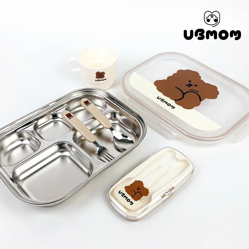 UBMOM 萌萌狗不銹鋼防漏餐盒