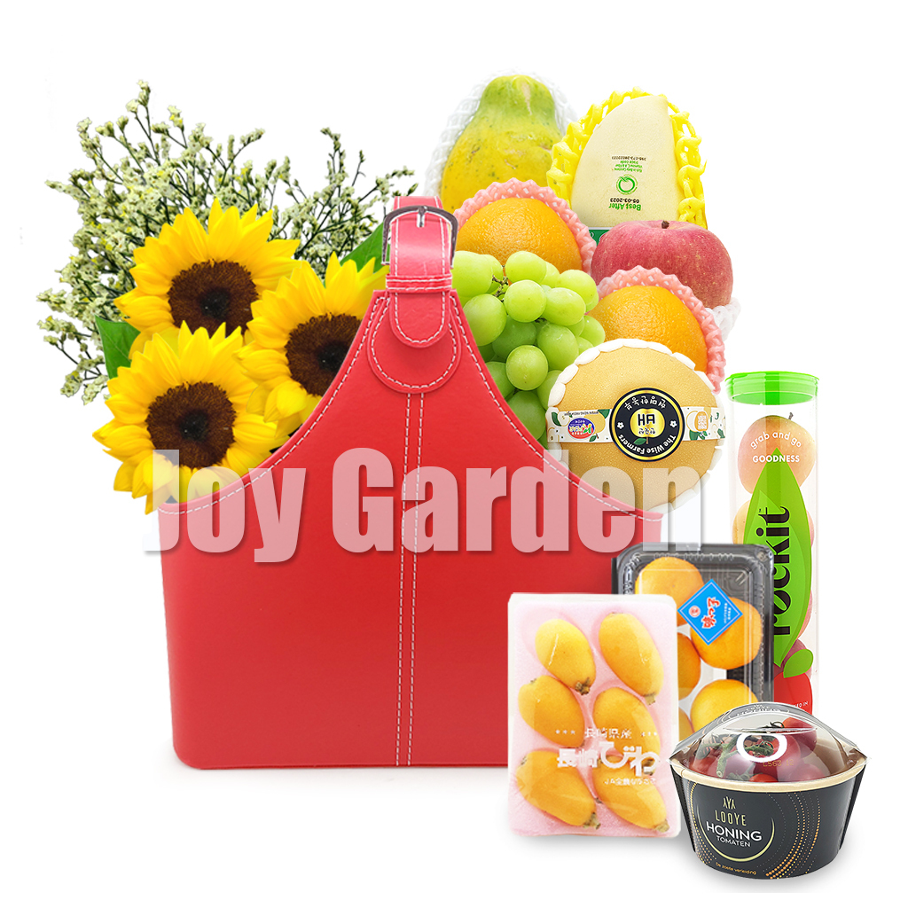 送禮水果籃+花 - (JD-B74)