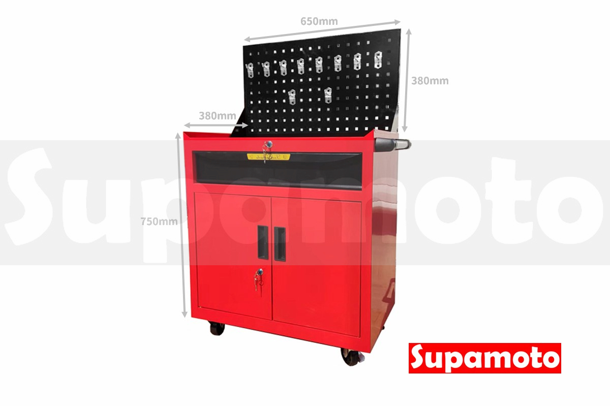 -Supamoto- 抽屜 工具櫃 工具台 工具車 洞洞板 零件車 手推車 三層 雙層 五金車 工作車 方孔板 多功能 背板