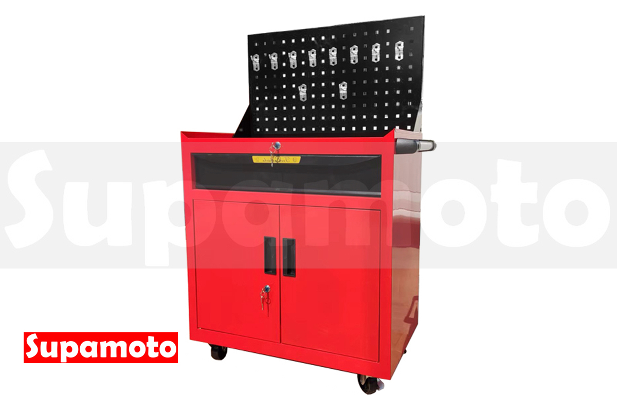 -Supamoto- 抽屜 工具櫃 工具台 工具車 洞洞板 零件車 手推車 三層 雙層 五金車 工作車 方孔板 多功能 背板