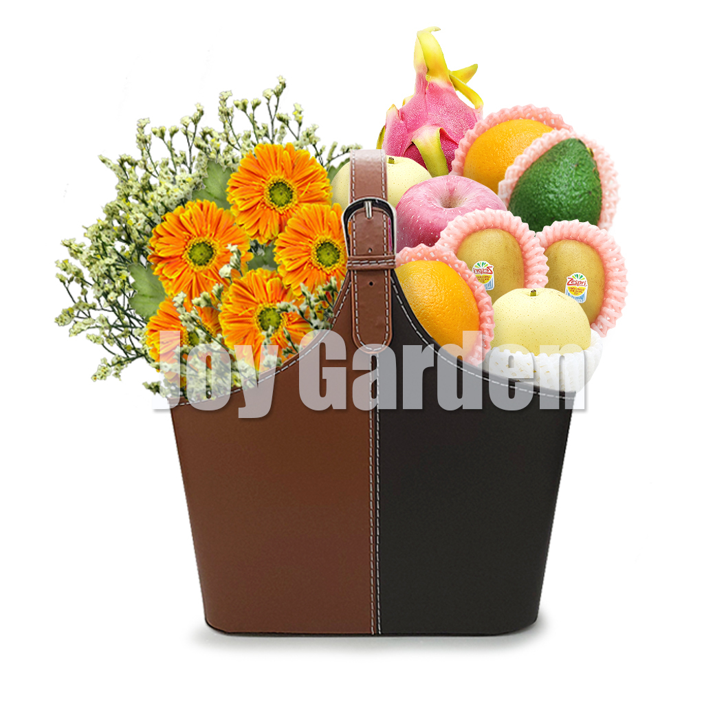 送禮水果籃+花 - (JD-B76)