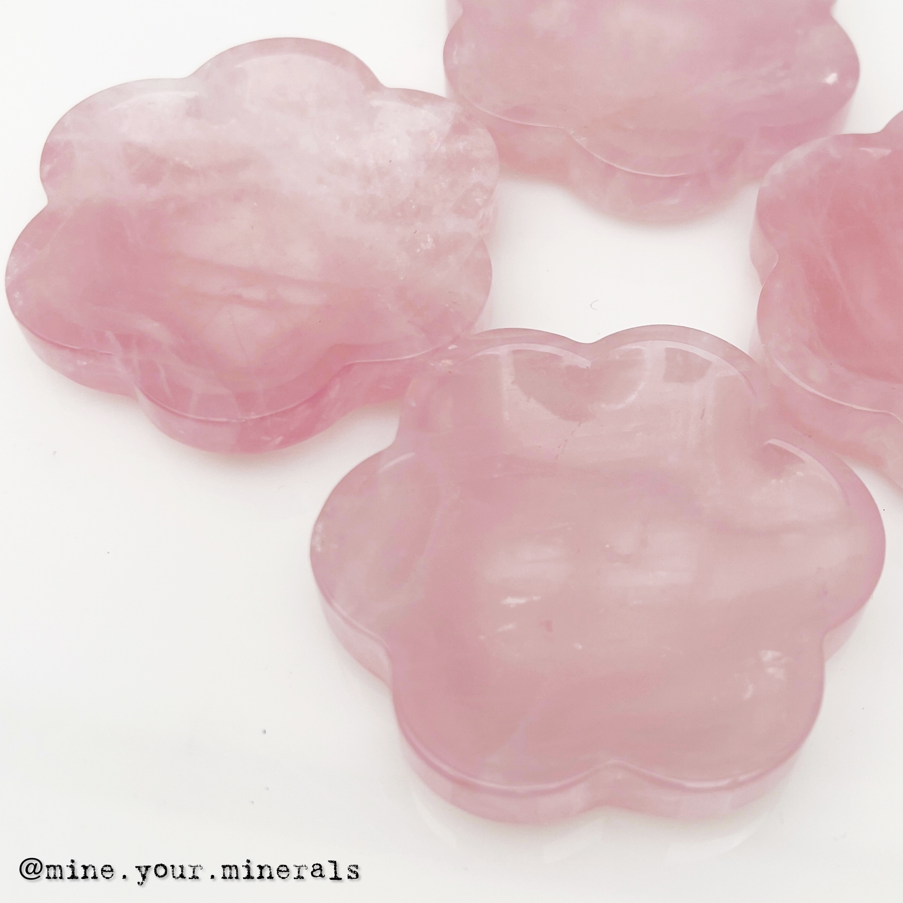 粉水晶花形碟