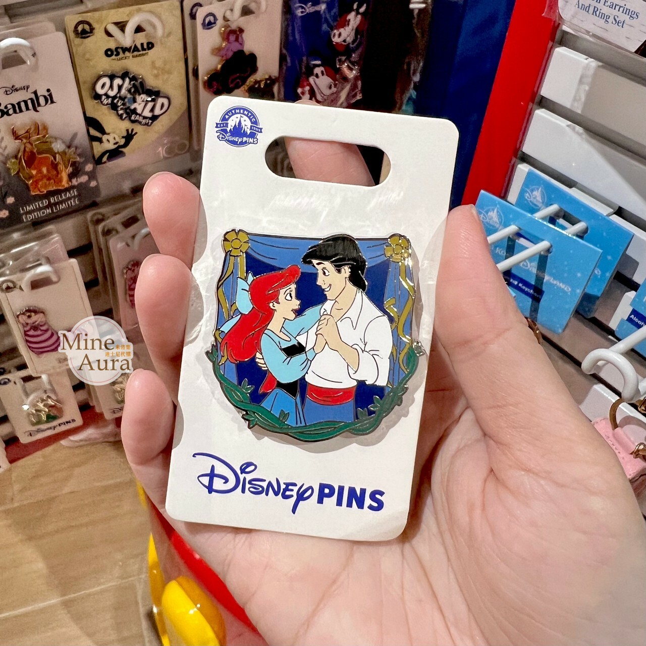 愛麗兒 Ariel 與王子 跳舞 造型 徽章 PIN 小美人魚 The Little Mermaid -香港迪士尼樂園