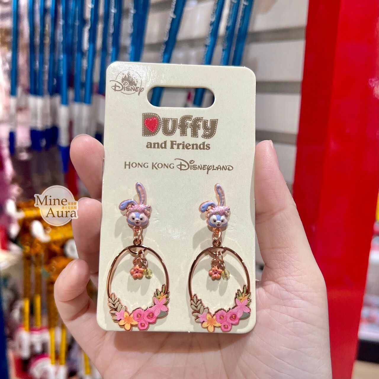 史黛拉露 星黛露 StellaLou 花圈造型 耳環 -香港迪士尼樂園