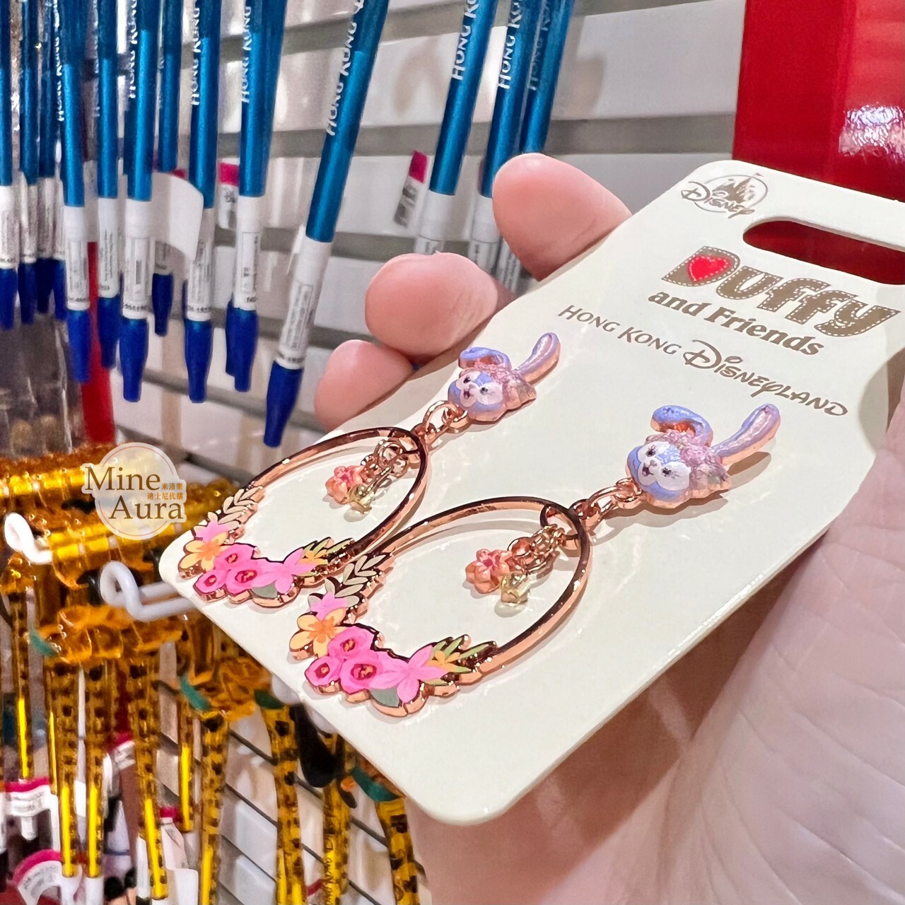 史黛拉露 星黛露 StellaLou 花圈造型 耳環 -香港迪士尼樂園