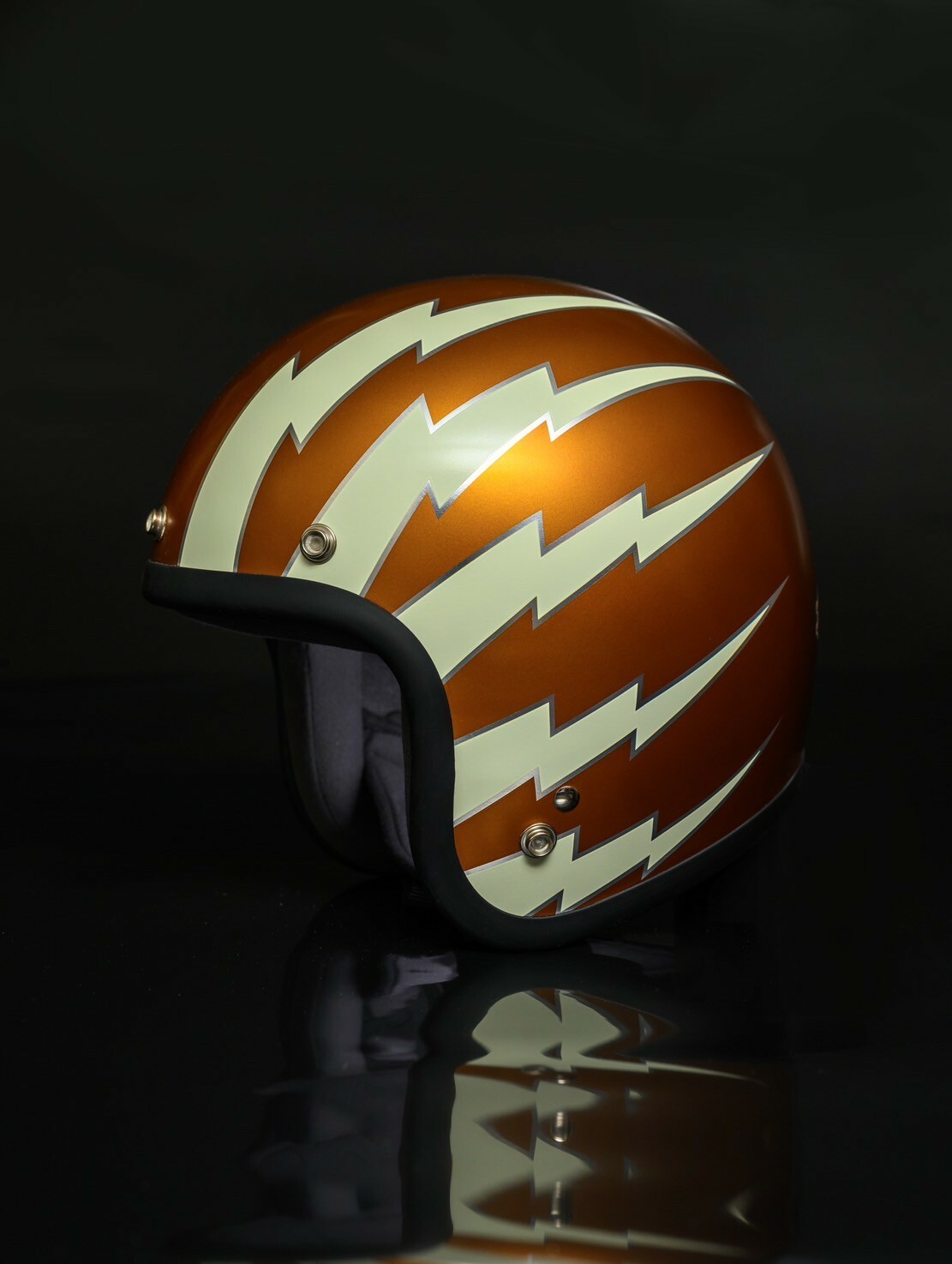 3-JFT CLAY SMITH CAMS "LIGHTNING" 叼煙鷹 橘銅色 復古帽 3/4罩