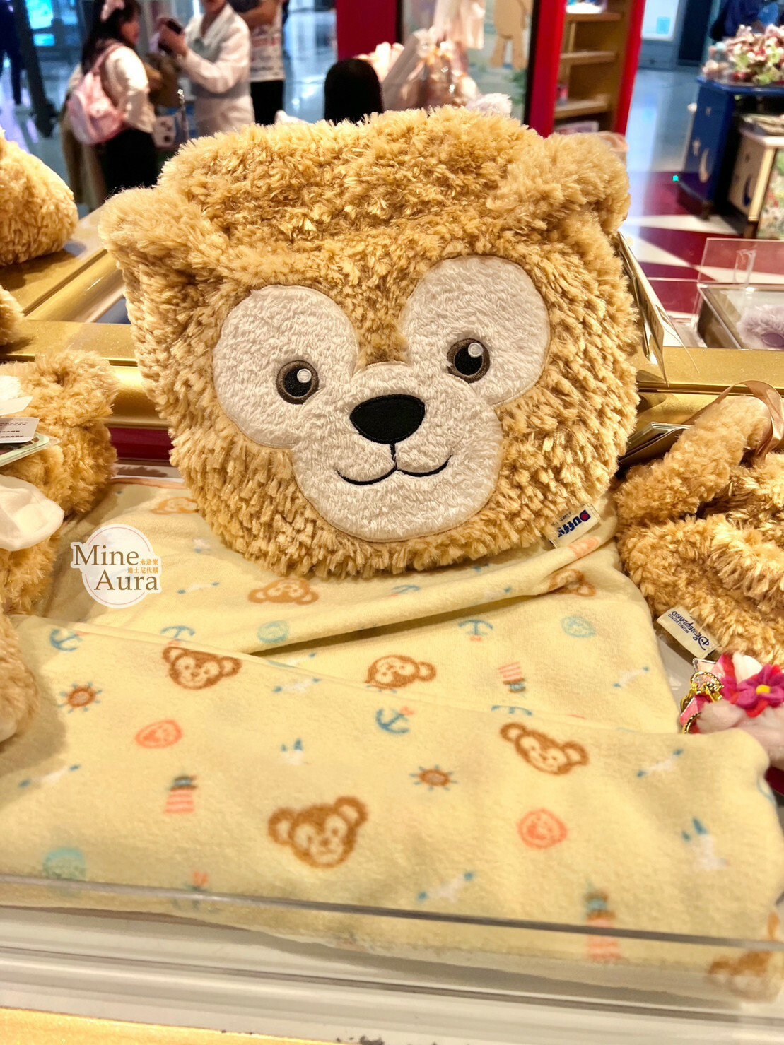 達菲 Duffy 大頭造型 收納 毛毯 毯子 -香港迪士尼樂園