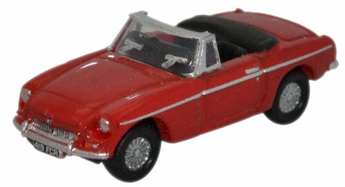 Oxford NMGB001 1:148 MGB Roadster Tartan Red 敞篷車.紅