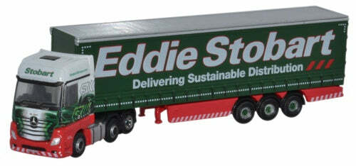 Oxford NMB001 1:148 Mercedes Actros Curtainside Eddie Stobart 聯結車.綠+白