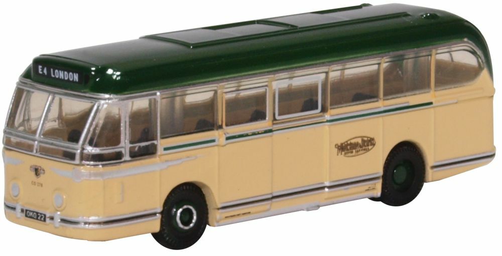 Oxford NLRT004 1:148 Leyland Royal Tiger Maidstone & District 大客車.米黃+綠