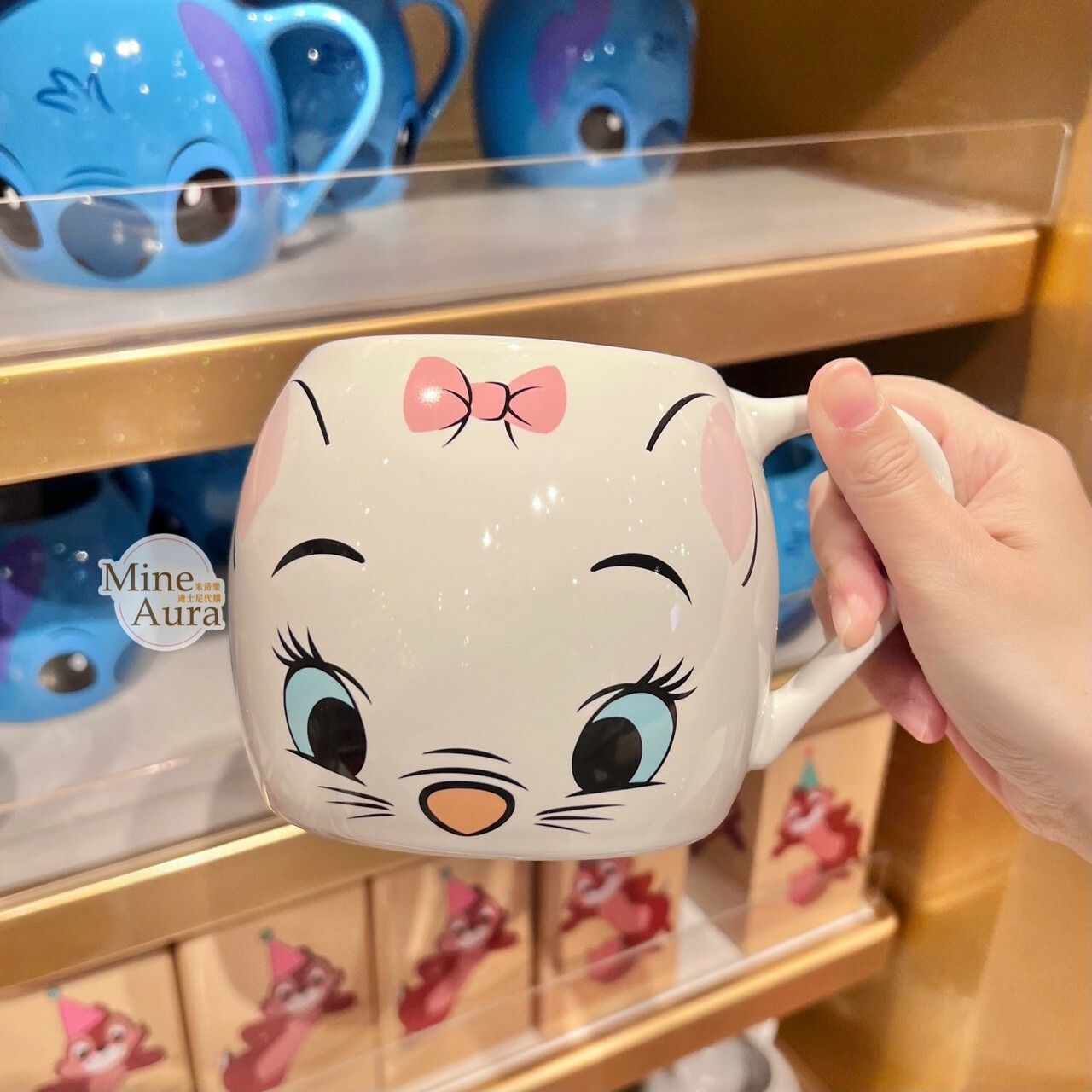 瑪莉貓 Marie 大臉圖案 陶瓷馬克杯 水杯 貓兒歷險記 The Aristocats -香港迪士尼樂園
