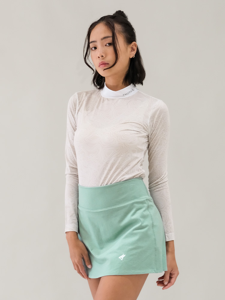 高球針織練習短裙-波羅地海麻綠