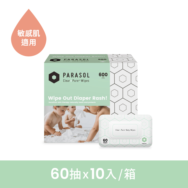 Parasol Clear+Pure™ 極厚天然肌護濕紙巾 60抽 (10入/箱)