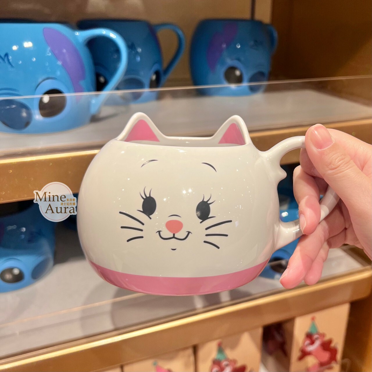 瑪莉貓 Marie 貓耳大頭造型  陶瓷馬克杯 水杯 貓兒歷險記 The Aristocats -香港迪士尼樂園