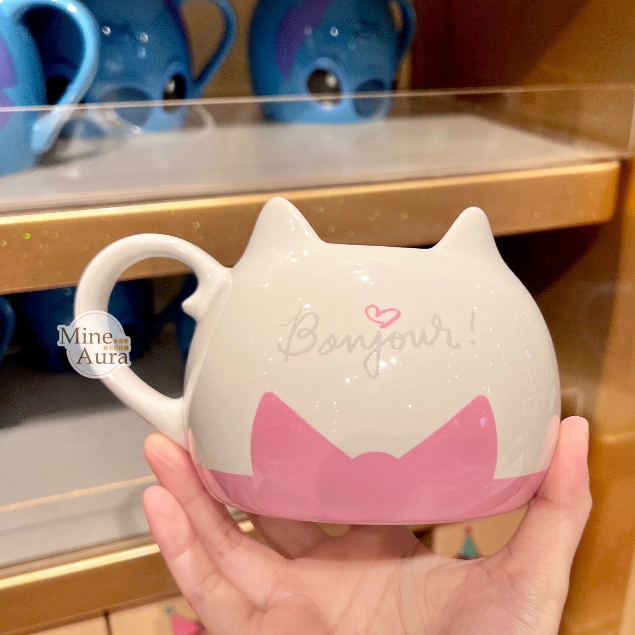 瑪莉貓 Marie 貓耳大頭造型  陶瓷馬克杯 水杯 貓兒歷險記 The Aristocats -香港迪士尼樂園