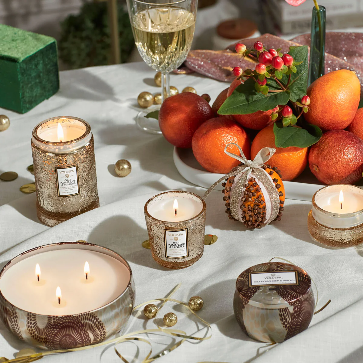 Gilt Pomander & HinokiI 金耀檜木 香氛蠟燭 - Voluspa