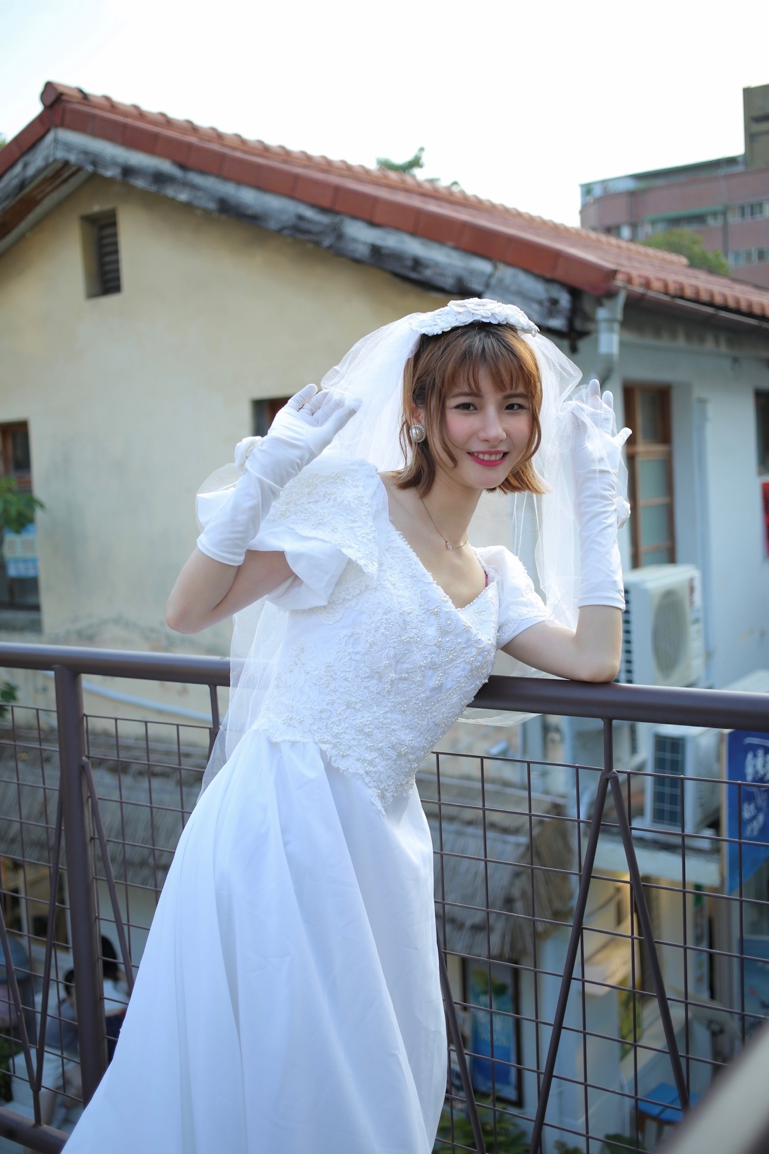 Vintage Wedding Dress / 昭和風珍珠蕾絲古董婚紗
