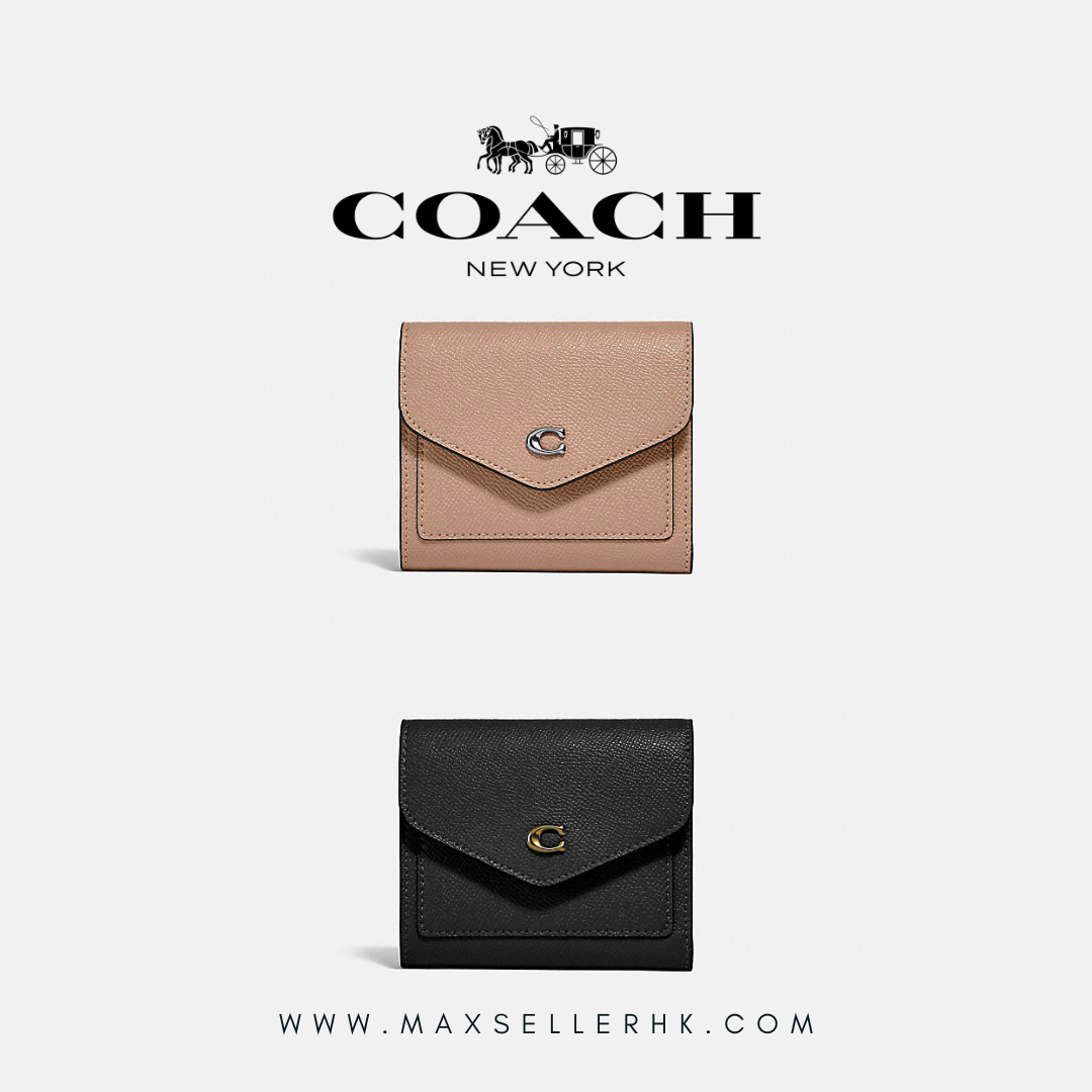 現貨｜COACH WYN Envelope Small Wallet 奶茶拼色短銀包