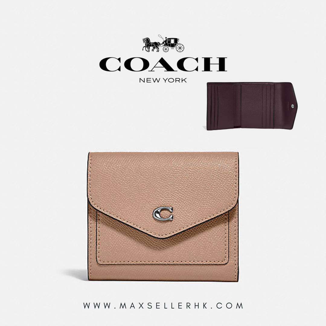 現貨｜COACH WYN Envelope Small Wallet 奶茶拼色短銀包