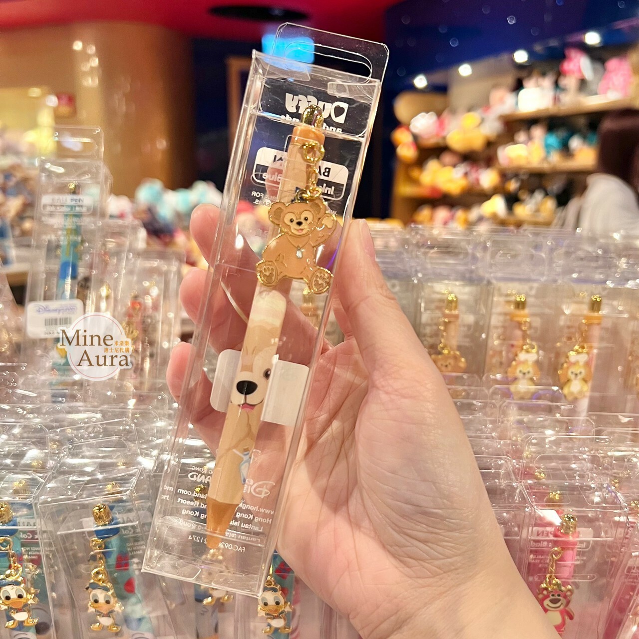 達菲 Duffy 金屬墜飾 圓珠筆 文具用品 -香港迪士尼樂園