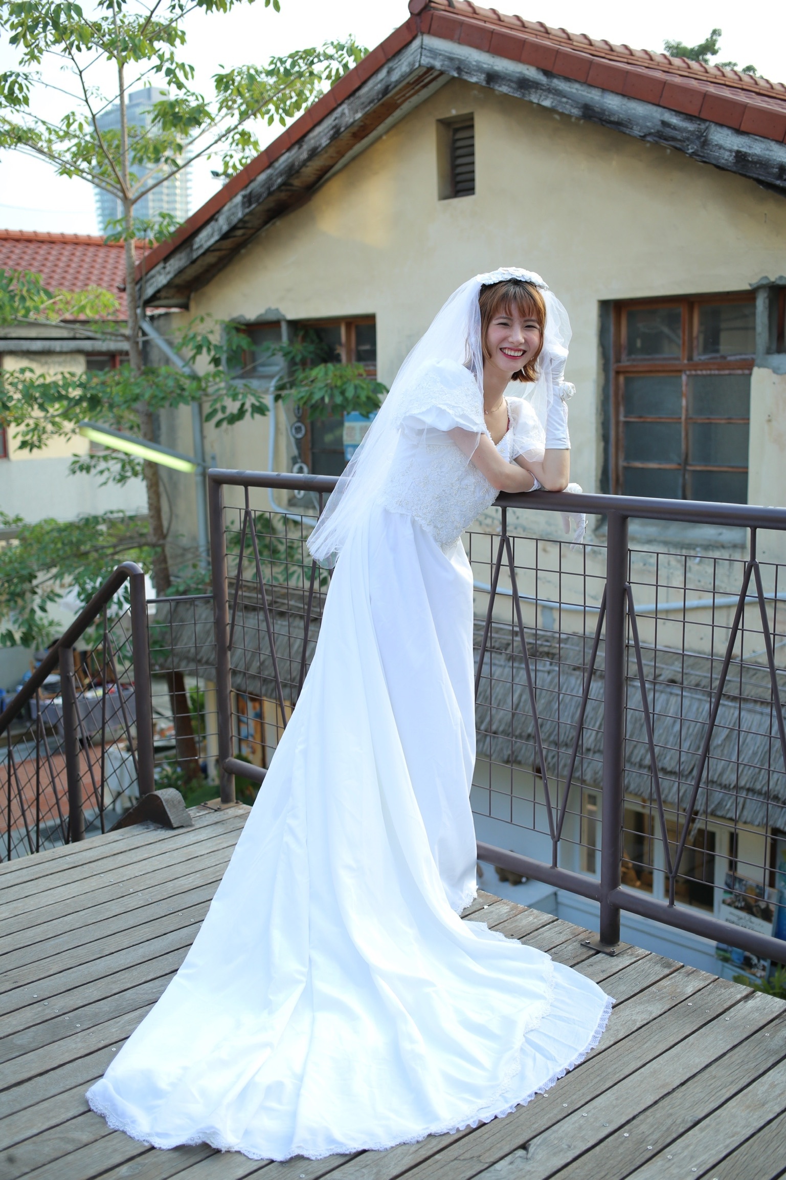 Vintage Wedding Dress / 昭和風珍珠蕾絲古董婚紗