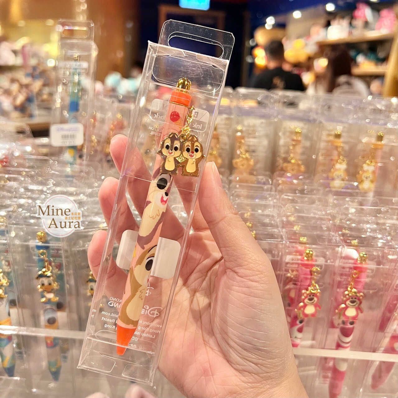 奇奇蒂蒂 Chip 'n Dale 金屬墜飾 圓珠筆 文具用品 -香港迪士尼樂園