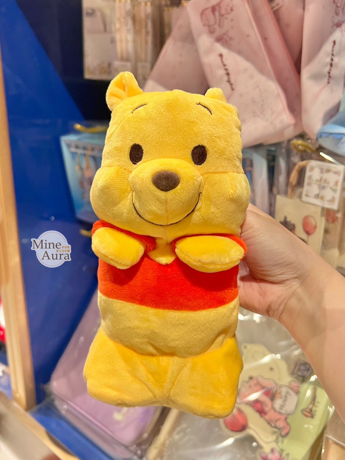 小熊維尼 Winnie the Pooh Q版 娃娃造型 筆袋 收納袋 -香港迪士尼樂園