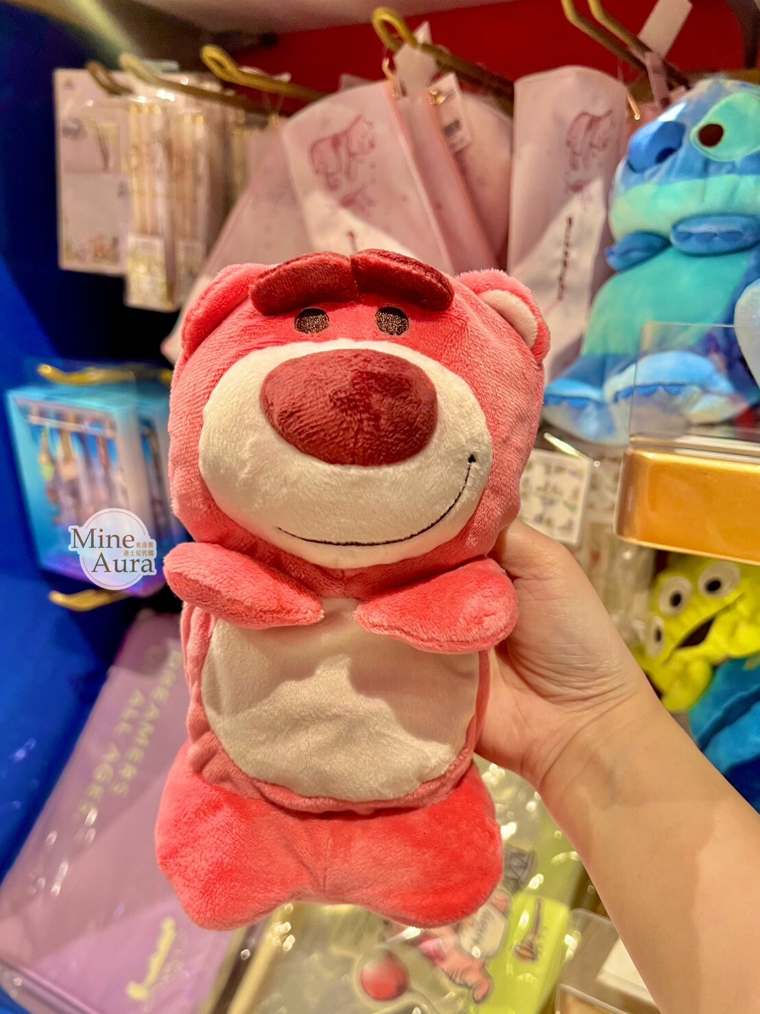 熊抱哥 Lotso Q版 娃娃造型 筆袋 收納袋 玩具總動員 Toy Story -香港迪士尼樂園