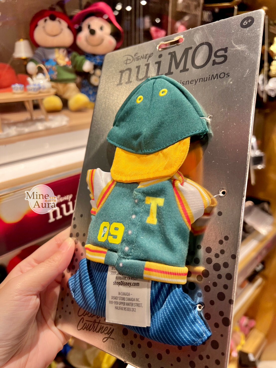 nuiMOs 字母T 黃綠配色 棒球帽 套裝 造型服裝 (無娃娃) -香港迪士尼樂園