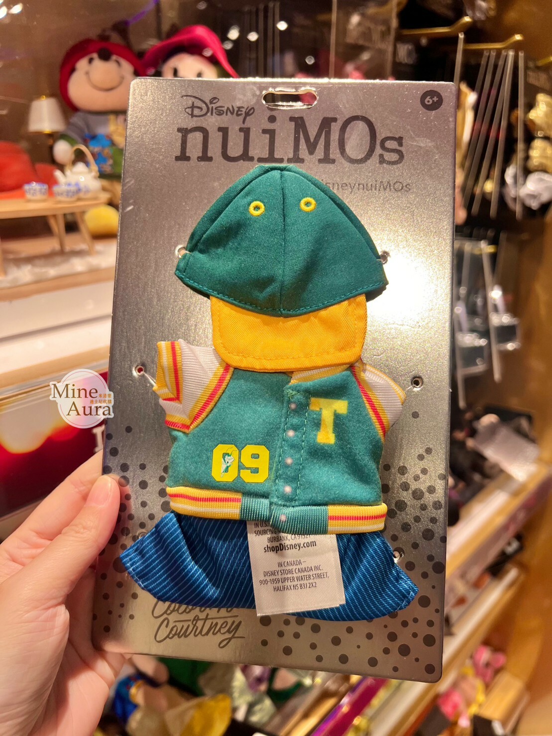 nuiMOs 字母T 黃綠配色 棒球帽 套裝 造型服裝 (無娃娃) -香港迪士尼樂園