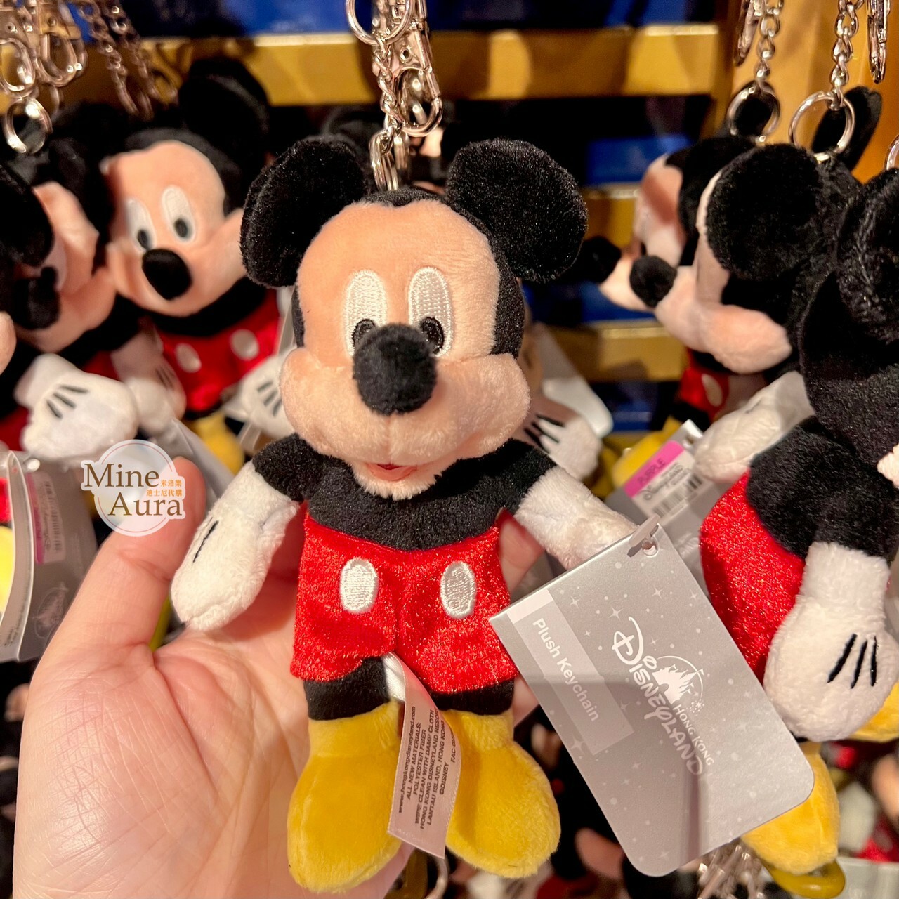 經典 米奇 Mickey 絨毛 鑰匙圈 吊飾 -香港迪士尼樂園