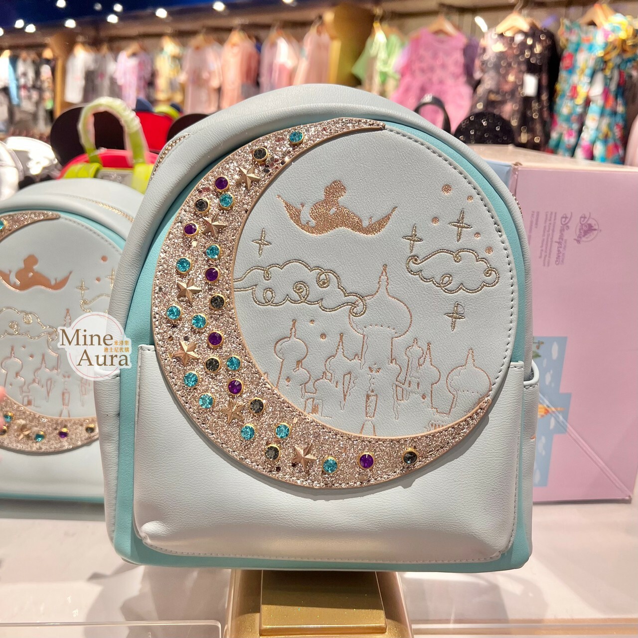 茉莉公主 Jasmine 寶石亮鑽 月亮圖案 造型 後背包 阿拉丁 Aladdin -香港迪士尼樂園