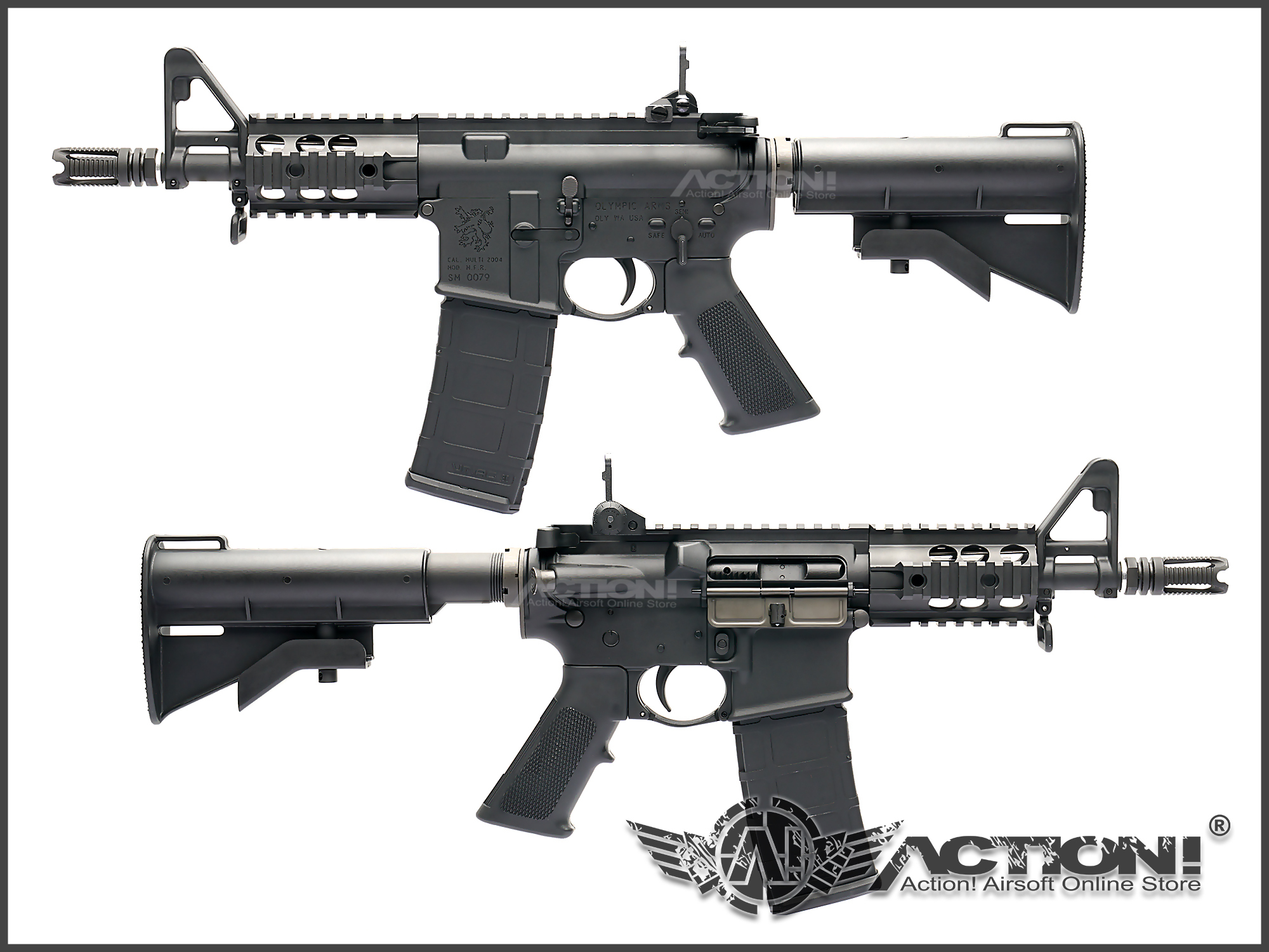 Olympic Arms AR-15 GBB (VFC M4 V3 GBB System) Two Mags