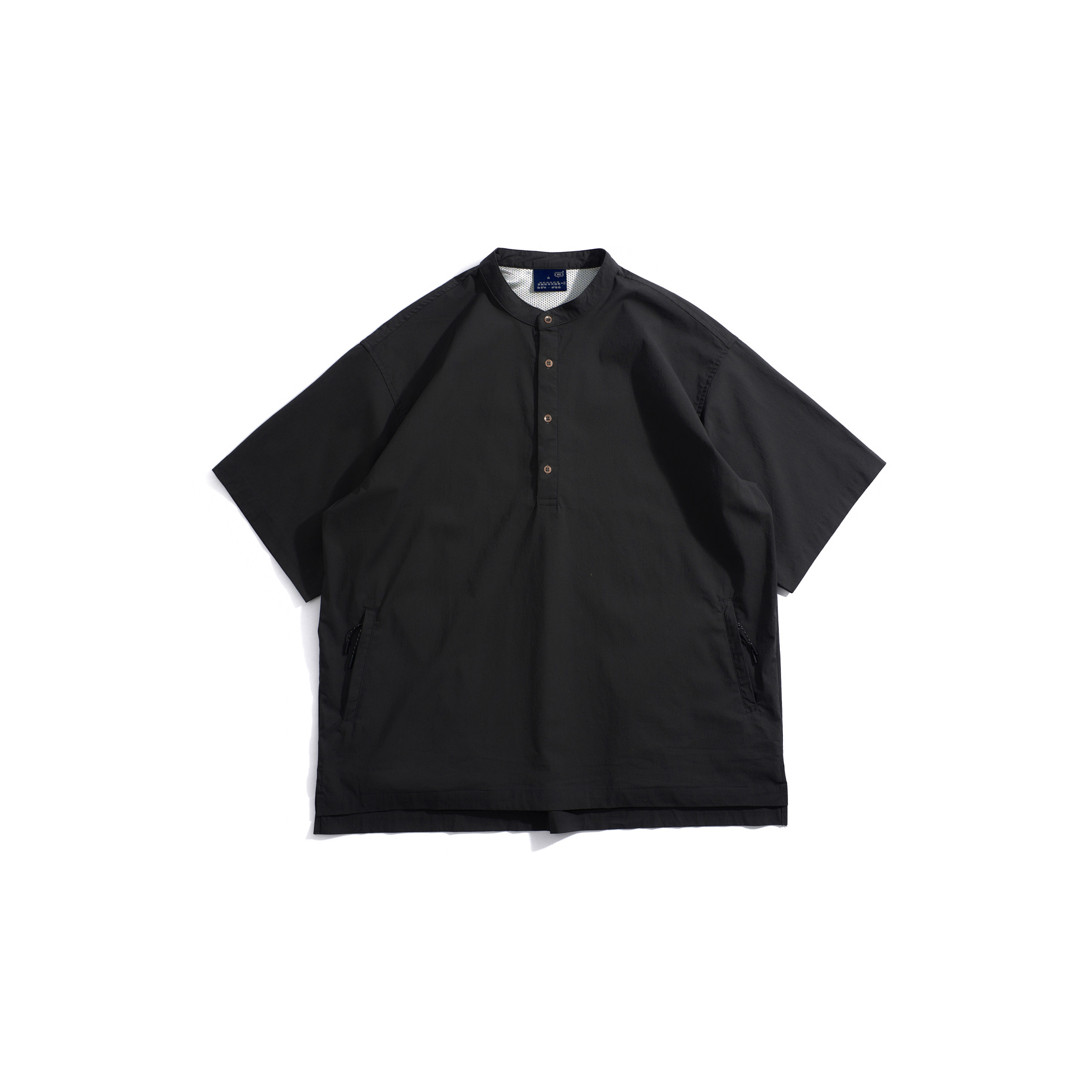 CentralPark.4PM Club Band Collar Pullover DGrey