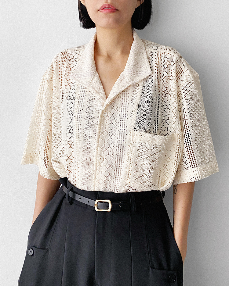 MFT-2312 鏤空花樣襯衫