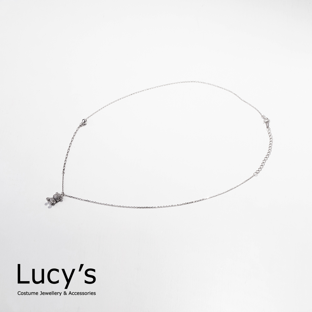 Lucys-925純銀滿鑽熊項鍊(106239)