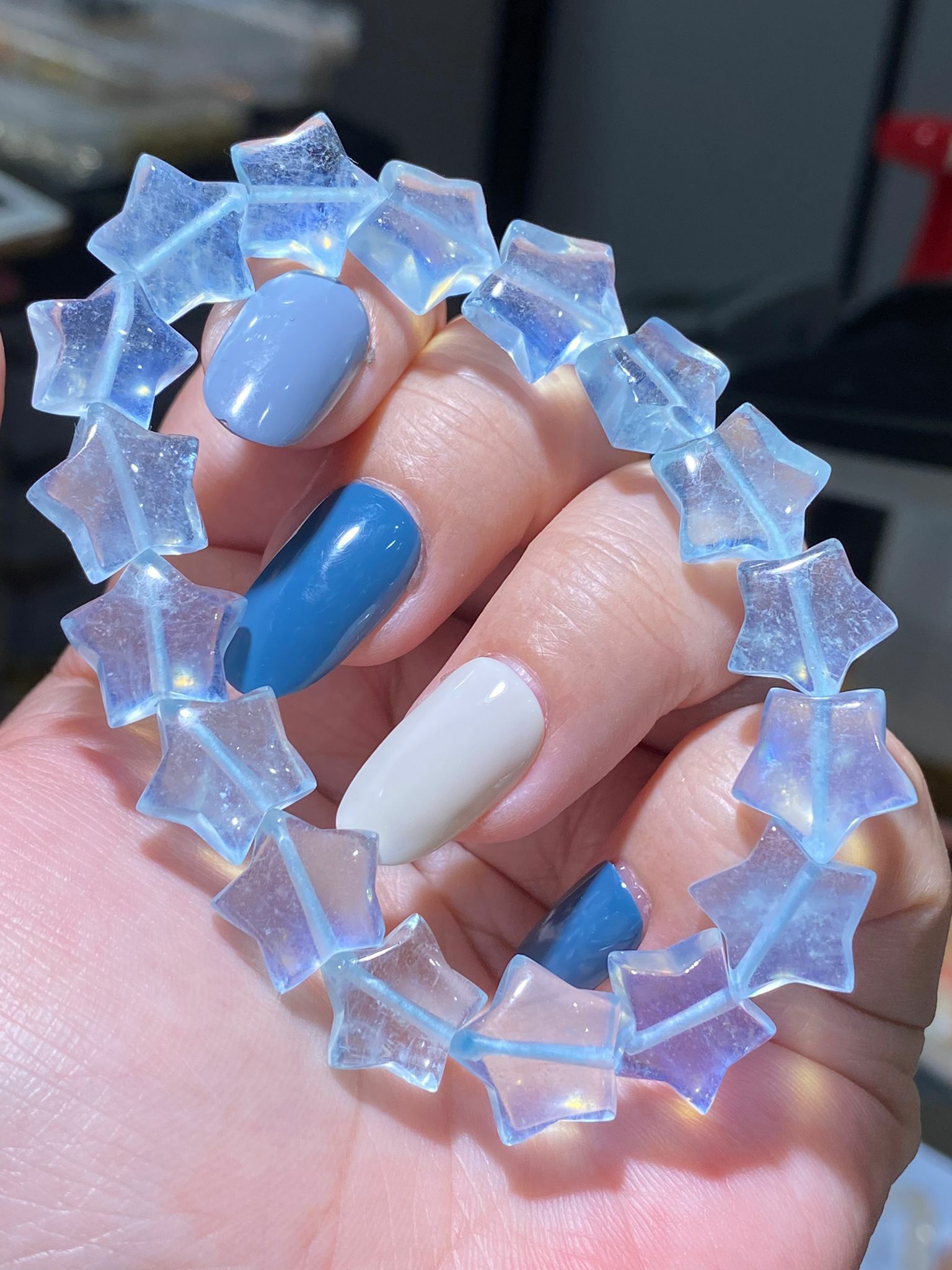 海藍寶星星手串