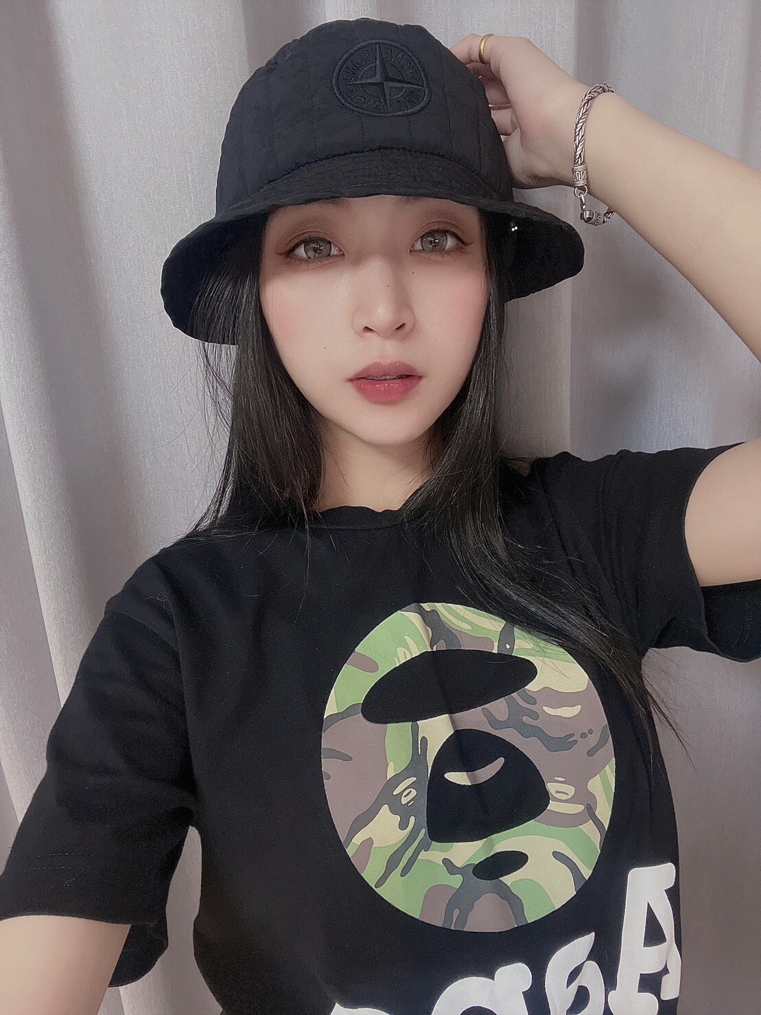 現貨 STONE ISLAND Embroidered Unisex Bucket Hat 漁夫帽 黑