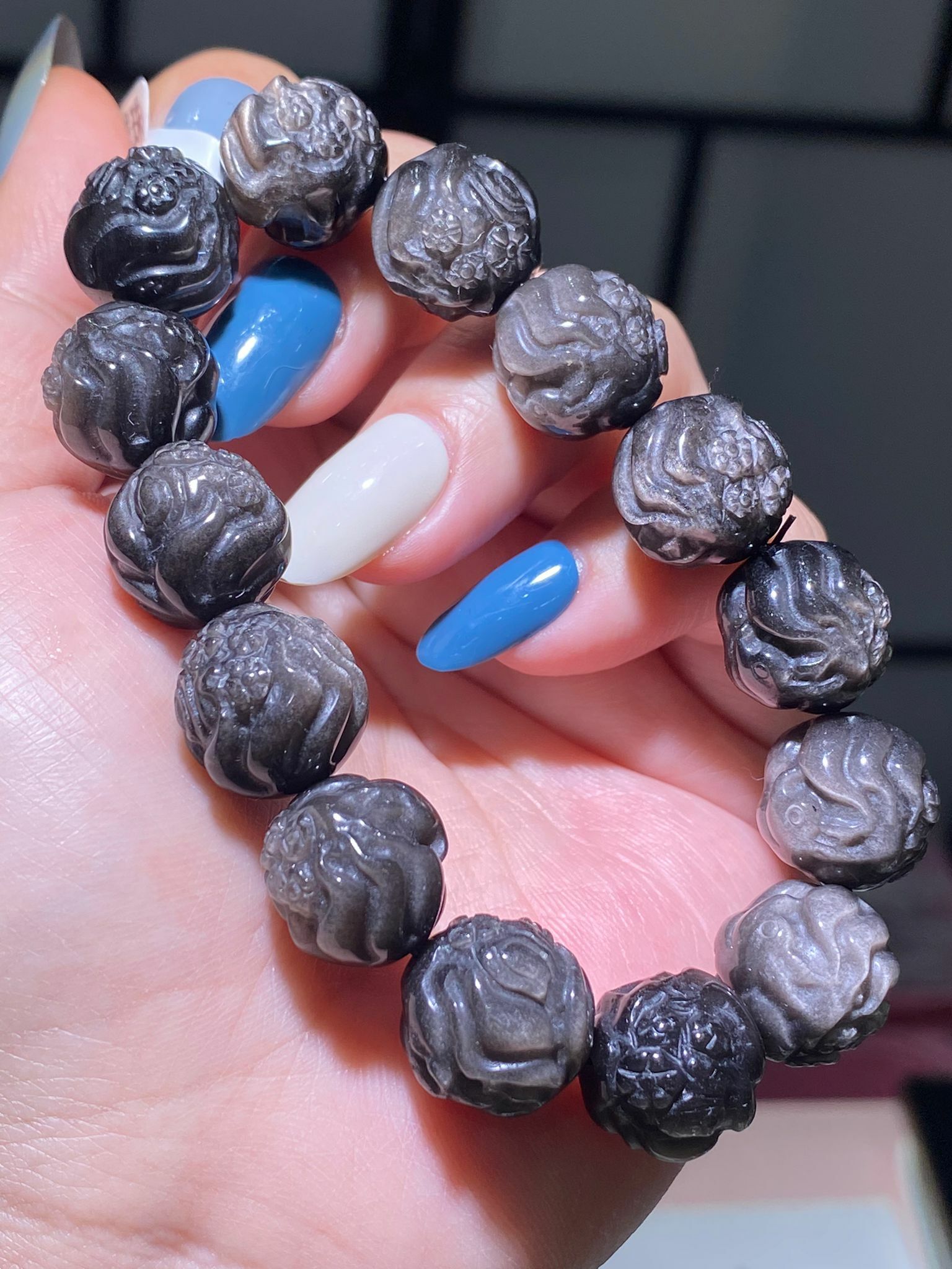 銀曜石九尾狐球珠