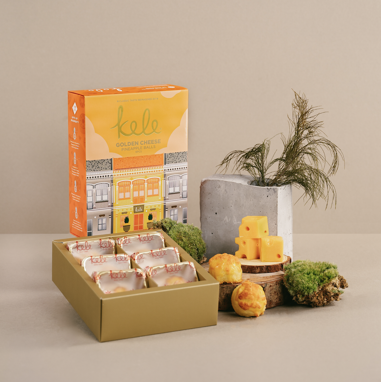 Kele Golden Cheese Pineapple Balls [6pcs Pack]